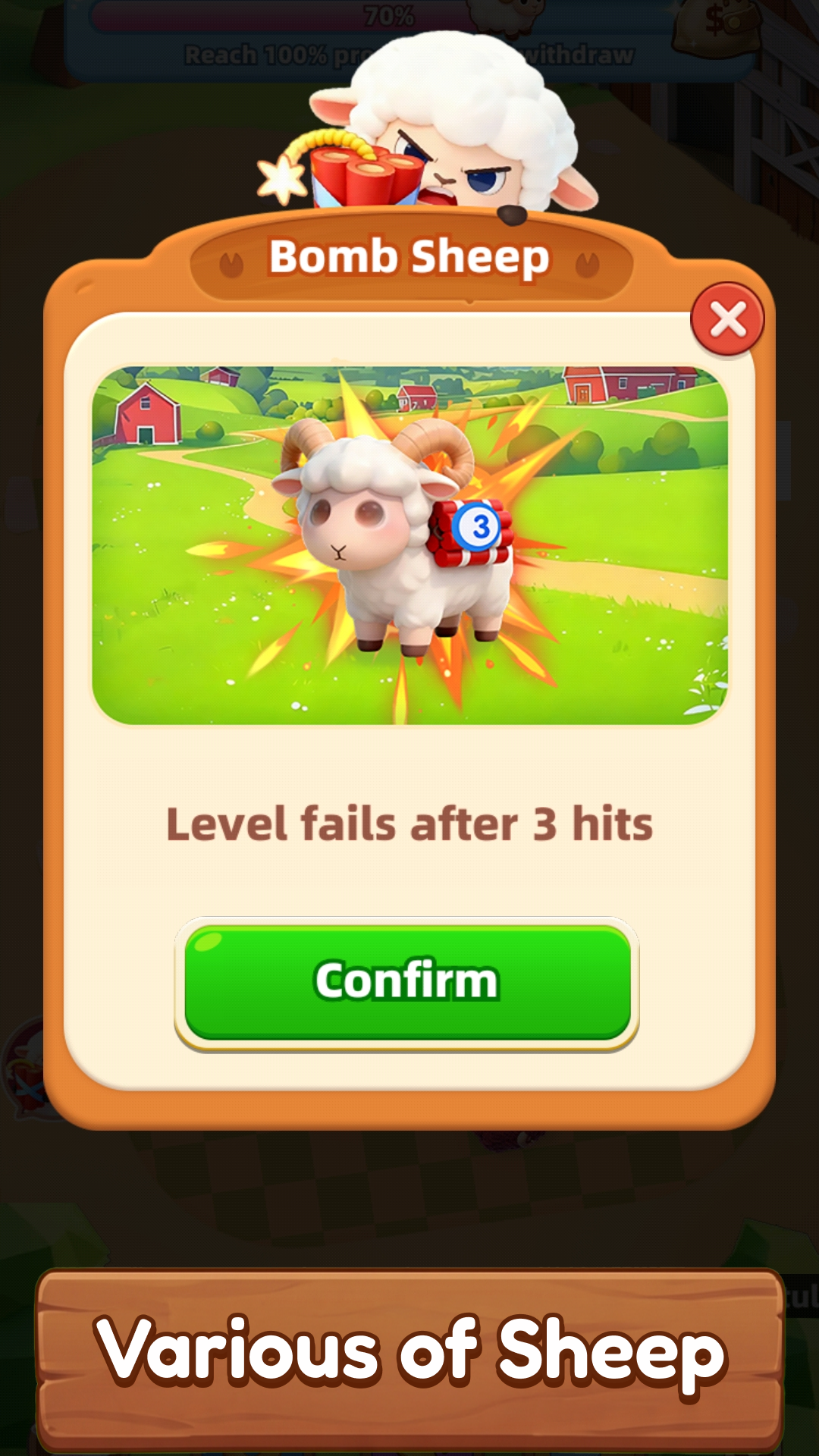 Sheep Puzzle Escape — puzzle level with sheep paths to plan